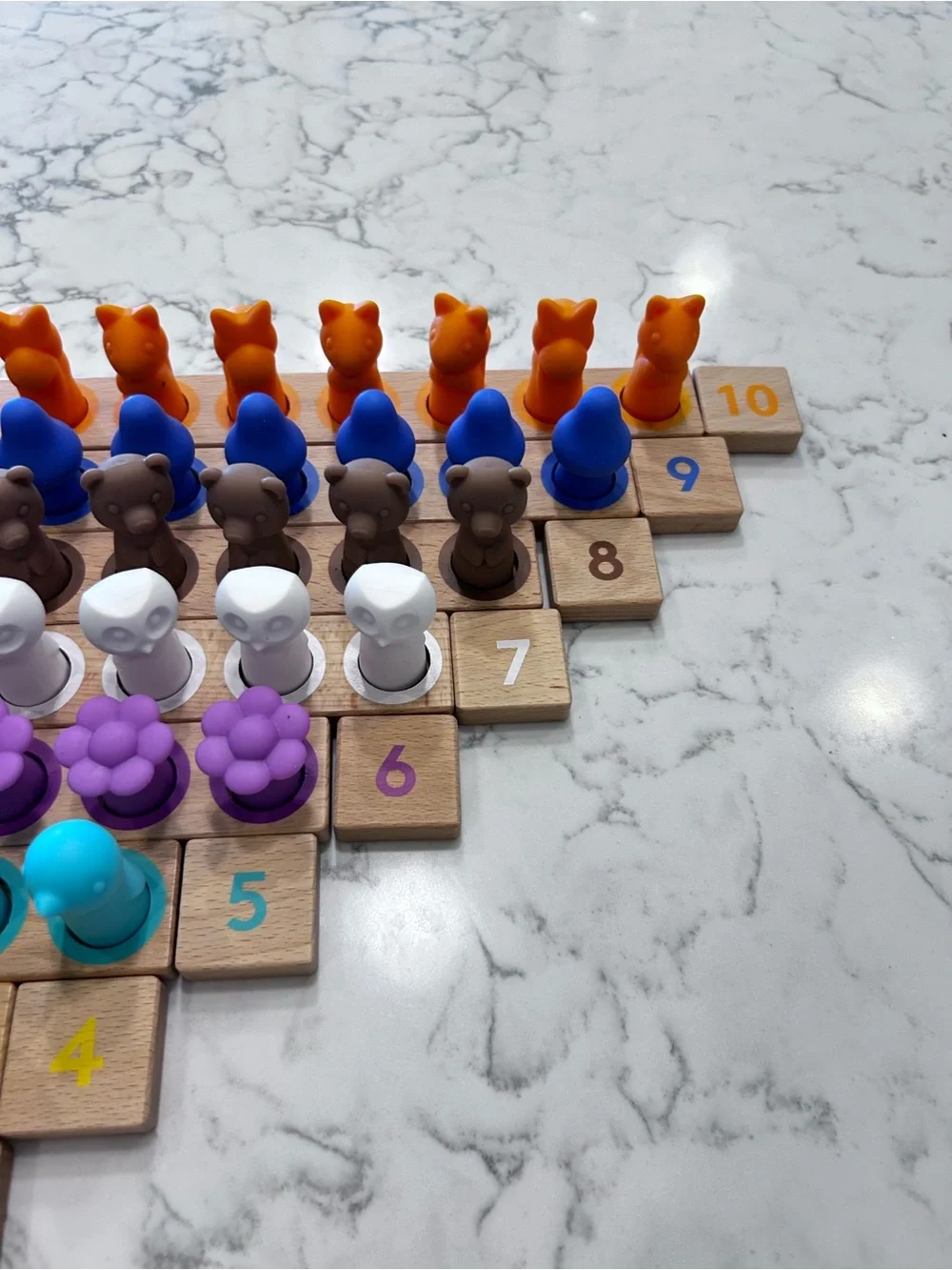 Lovevery Montessori Math Bars and Number Tiles Counting Addition Subtraction Set